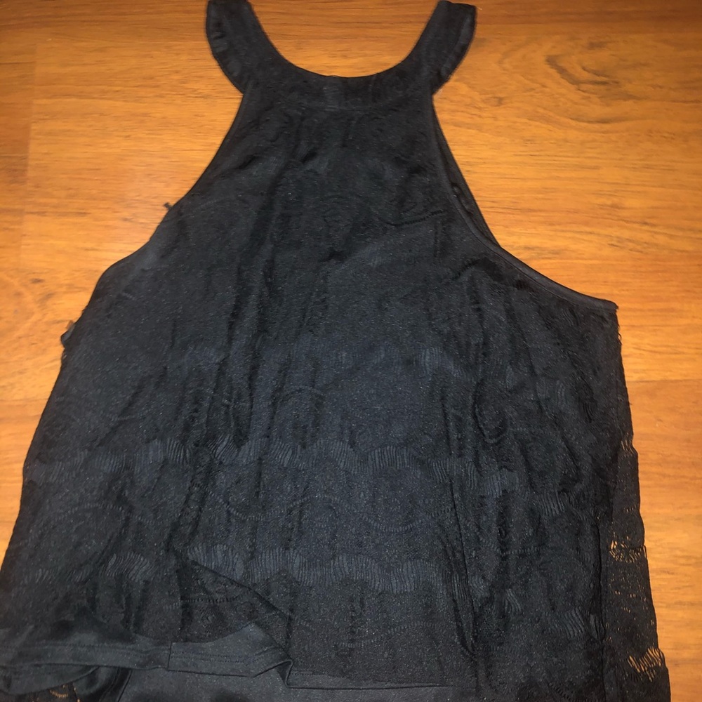 Black lace tank top